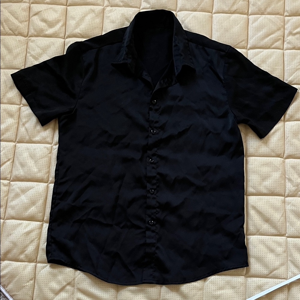 Classic Black Button Down Shirt for Men